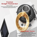 Urbanic 090 Electric Coffee Grinder (110~220v) / straight Titanium burr 60mm/ (White) / (Made in Korea), 125*125*39(mm)