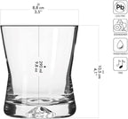 Krosno Whiskey Sour Glasses Old Fashioned Bourbon Cognac Brandy | Set of 6 | 9.8 oz | Cocktails Drinks Water Juice Scotch Irish Liquor Whisky | Made in Europe