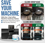 Espresso Cleaning Tablets. 100 x 0.035 oz Coffee Cleaner Tablets. Machine Cleaning Tablets used every 100 cups. Automatic, Superautomatic & Bean to Cup. Use with Descaling