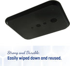 Carlisle FoodService Products Fast Food Cafeteria Tray 14" x 18", Durable Polypropylene with Slip-Resistant Surface, Stackable for Cafes and Schools, BPA-Free, Black