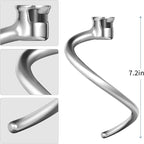 Stainless Steel Dough Hook Replacement for KitchenAid 7 QT Bowl-lift Stand Mixers, Stainless Steel Spiral Dough Hook Attachment for Kitchen aid attachment parts, Dishwasher Safe