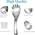 Slotted Spoon,304 Stainless Steel Multi-Functions Cooking Skimmer,Spaghetti Pasta Server Spoon,Ginger Crusher,Potato Press Tool,Egg Separator,Disher Scoop for Kitchen Utensil (Style A)