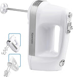Kenmore Electric Hand Mixer - Kitchen 5 Speed Handheld Blender With Whisk, Beater, Dough Hook, Attachments Storage Case Batidora De Mano, Turbo Boost, Appliance For Cake Mix, Eggs, Whipping Cream