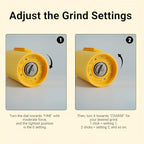 Nuttii Burr Coffee Grinder – Electric, Portable, Small, Quiet Adjustable Mini Conical Burr Coffee Bean Mill, 20 Grind Settings for Espresso, Pour-Over, French Press Moka,for Home Use (Navy Blue)