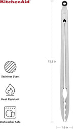 KitchenAid Stainless Steel Long Tongs, 14 Inch