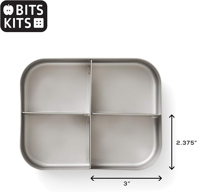 Bento Box Lunch and Condiment Containers Bundle for Kids and Adults, Set of 5, Stainless Steel