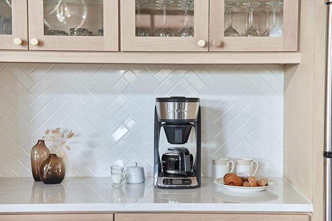 BUNN HB Heat N Brew Programmable Coffee Maker, 10 cup, Stainless Steel, 46500.0003