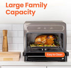 Steami 24L Steam Air Fryer Oven – 11-in-1 Convection Countertop Multi-Cooker with Real Steam Tech, Air Fry, Bake, Roast, Dehydrate, Sterilize, Stainless Steel Interior – 1600W