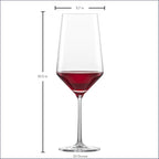 ZWIESEL GLAS Pure Bordeaux Red Wine Glass (Set of 6), Bordeaux Glasses for Red Wine, Dishwasher-Safe Tritan Crystal Glasses, Made in Germany (23 Ounce)