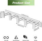 Wall Mounted Coat Rack-5 Hooks, Heavy Duty Stainless Steel Hook Rail for Towel Coat Hat Purse Bag Jacket, Towel Hooks for Entryway Bathroom Kitchen (Glossy 5 Hooks - 1 Pack)