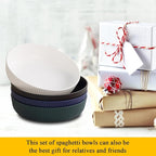 Berglander Pasta Bowls Set of 4, Salad Bowls 37oz Unbreakable Large Plastic Soup/Salad/Fruit/Serving Bowls for Home, Restaurant, Outdoor, Picnic, Camping, Serving Dishes