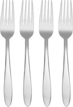 Oneida Mooncrest Dinner Forks, Set of 4 B336004A, Silver, Set of 4, Dinner Forks