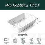 1.2 QT White Casserole Dish,Small Ceramic Baking Dish, Lasagna Pan for Oven, Bakeware for Baking, Kitchen Decor, Microwave Oven Safe, Dinner Party (5.9" x 10.2")