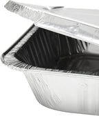 Juvale Aluminum Pans with Lids - 9x13 in, Silver, 20-Pack - Disposable Aluminum Pans, Foil Trays & Catering Trays for Baking & Roasting