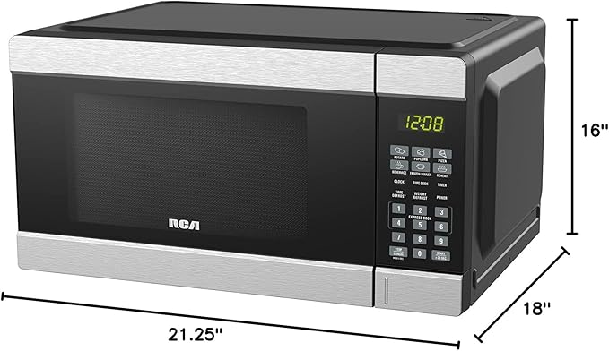 FRIGIDAIRE 1.1 Cu Ft Stainless Steel Countertop Microwave Oven, Multi Function, Programmable, 1000W, residential kitchen, Stainless