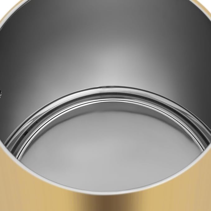 Coffee Urn with Fuel Holder 3.5 Gal/13L, Stainless Steel Beverage Dispenser Hot Drink Dispenser with Stand, Tea Water Coffee Chafer Urn for Parties Buffet Catering Commercial Home (Gold + Silver)