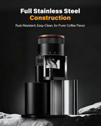 SHARDOR All-Metal Single-Dose Coffee Grinder – Quiet DC Motor, Home-use Espresso Grinder, Burr Coffee Grinder, with 80 Settings and an LED Power Display，Black