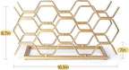 Countertop Wine Rack - 10 Bottle Freestanding Modern Gold Metal Small Wine Rack - Tabletop Wine Holder Stand for Cabinet, Pantry, Wine Bottle Storage……