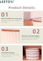 LEETOYI Porcelain Small Oval Au Gratin Pans,Set of 4 Baking Dish Set for 1 or 2 person servings, Bakeware with Double Handle for Kitchen and Home (White/Brown)