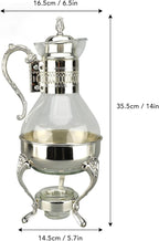 Vintage Turkish Coffee Pot Set, Decorative Glass Teapot Set, Heatable Glass Tea Kettle with Lid and Cup, Turkish Tea Set for Home Tea Party, Milk, Coffee, Hot Cold Tea