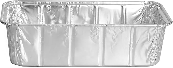 PARTY BARGAINS 3 Lb Aluminum Loaf Pan - 20 Pack, Heavy Duty Disposable Pans for Baking, Lasagna, Meatloaf & Food Serving (Max 240°C)