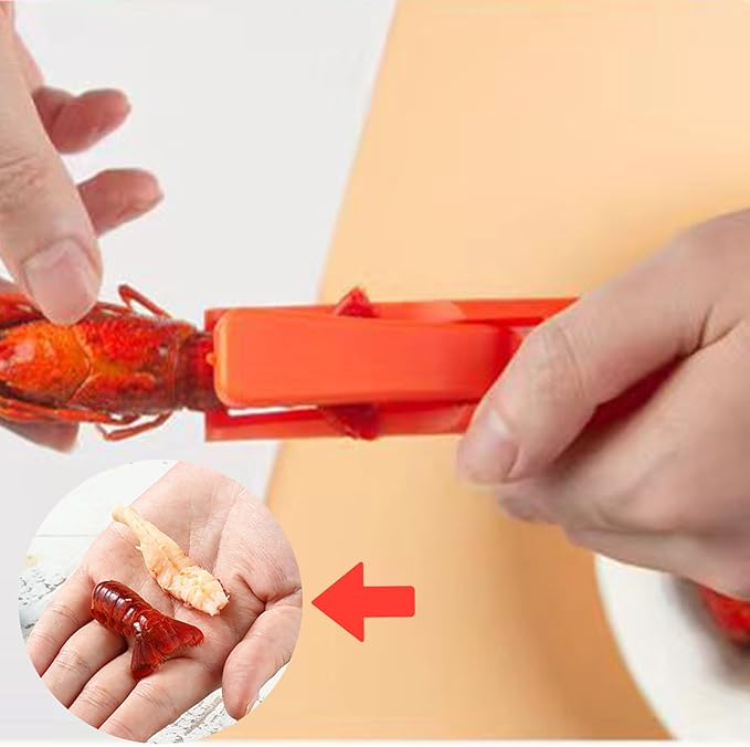 Crawfish Peeler Tool, Crayfish and Shrimp Shelling Device, Convenient and Smart Crayfish Sheller for Families and Restaurants (Red, 3 Pcs)