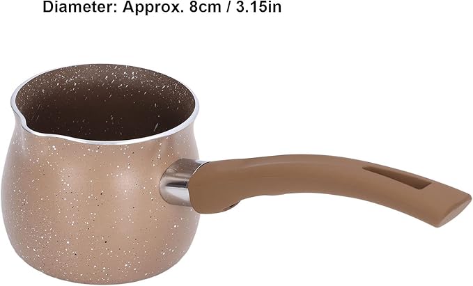 Non Stick Milk Pan, Mini Saucepan Coffee Warmer Boiling Pot Melting Pot Butter Warmer with Handle Stockpot