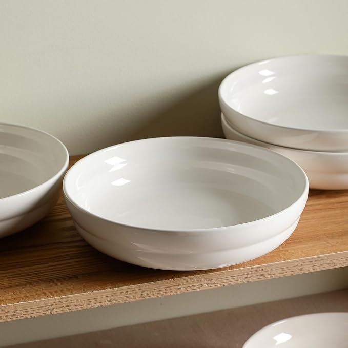 Stone Lain Virtuo 4-Piece Pasta Bowl Set Porcelain, White