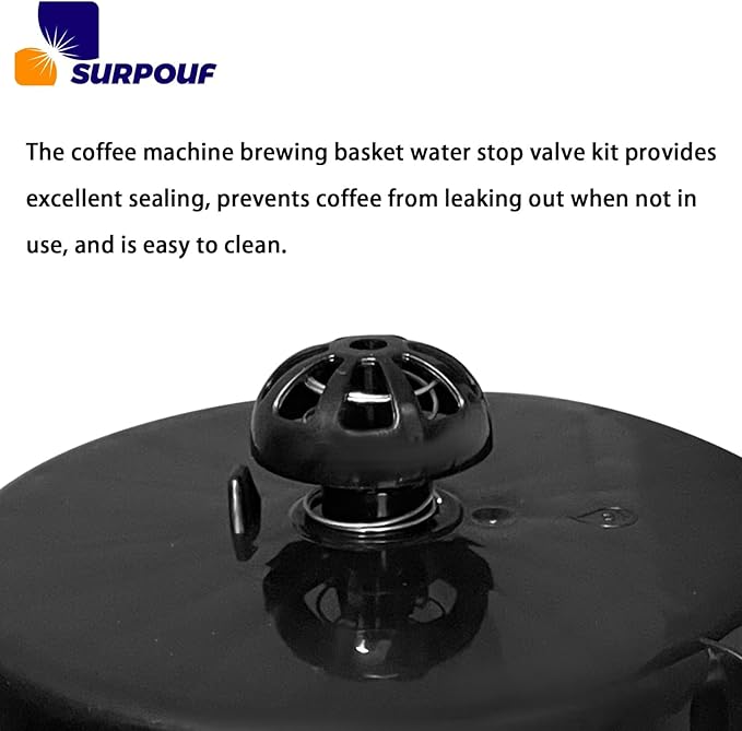 2-Pack Coffee Replacement Brew Basket Spring Loaded Stopper Kits Fits For Mr. Coffee Black and Decker Hamilton Cuisinart coffee maker parts, Parts Number 990117900 990237500 Coffee Machine Accessory