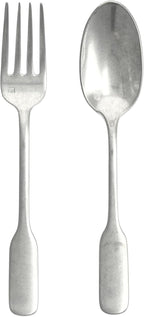 Fortessa Ashton 18/10 Stainless Steel, 2 Piece Serving Set, Antiqued Silver