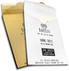 BAKELUV Kraft Brown Parchment Paper Sheets 12x16” | 200 Pcs | Non-Stick Precut Parchment Paper for Baking Sheets, Baking Paper, Unbleached Cookie Sheets, Wax Paper | Oven, Air Fryer, Grilling, Freezer