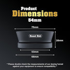54mm Magnetic Dosing Funnel for Portafilter Espresso Machine ~ High Strength 12 Magnet Design ~ Fits Most Express Coffee Machines ~ Home Barista Espresso Portafilter Adapter ~ UK Brand