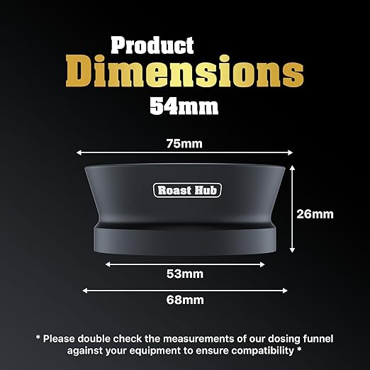54mm Magnetic Dosing Funnel for Portafilter Espresso Machine ~ High Strength 12 Magnet Design ~ Fits Most Express Coffee Machines ~ Home Barista Espresso Portafilter Adapter ~ UK Brand
