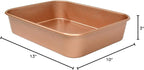 casaWare Ceramic Coated NonStick Lasagna/Roaster Pan 13 x 10 x 3-Inch (Rose Gold Granite)