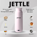 Electric Kettle - Travel Portable Heater for Coffee Tea Milk Soup - Stainless Steel Travel Water Boiler tea pot with Temperature Control - LED - Automatic Power Off - 450ml - Kitchen Appliance