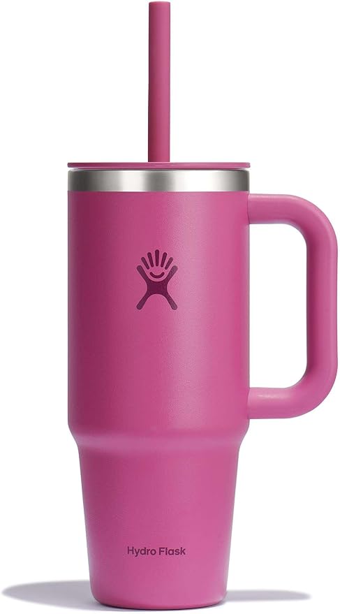 Hydro Flask 24 Oz Travel Tumbler with Handle, Lid and Straw - Insulated Stainless Steel in Reef
