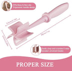 Meat Chopper, 5 Curve Blades Ground Beef Masher, Heat Resistant Meat Masher Tool for Hamburger Meat, Ground Beef, Turkey and More, Nylon Hamburger Chopper Utensil Non-scratch Utensils-Pink