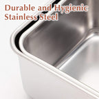 TIKUSAN Stainless Steel Seasoning Container Yakumi Pan Spice Storage Box Tray with Lid Medium Size Made in Japan (3 Containers)