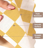 Folkulture Table Runner | Table Runners 90 inches Long | Checkered Table Runner for Farmhouse Decor or Boho Decor | Yellow Table Runners for Dining Room Table Decor | Table Decorations for Party
