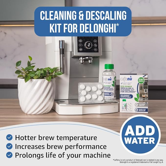 Caffenu Cleaning & Descaling Kit Compatible with DeLonghi Coffee Machines