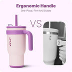 VINUR Tumbler with Handle-30 oz Stainless Steel Double Wall Vacuum Insulated Tumbler with Lid and Straw, Leak Proof Water Cup for Travel