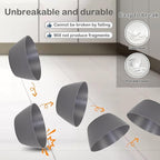 supernal 12PCS Dark Grey Wheat Straw & Hard Plastic Bowls - Reusable Soup Bowls,Unbreakable Fridge/Dishwasher Safe Bowl for Catering,Hot Food,Holiday Meals,Cereal,Ramen (Disposable Snack Bowl)