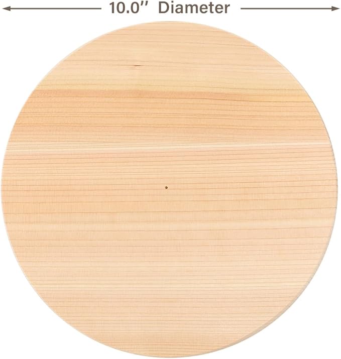 TIKUSAN Wooden Cooking Drop Lid Otoshibuta Made in Japan (10.0" (25.5cm))