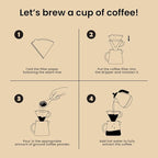 Pro Mael V60 Coffee Filters, Size 02 Cone Coffee Filters, Natural Unbleached Pour Over Paper Filters (100 Count)