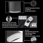 GENNISSY 18/8 Stainless Steel 8oz Flask - Americal Flag Black Leather with 3 Cups and Funnel 100% Leak Proof(Black Without US Flag)