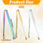 Bewudy 3pcs Egg Tools Chalaza Removal Tool, Toothed Multipurpose Kitchen Tongs, Stainless Steel Ice Clip Eggs Chalaza Remover Egg Separators for Cooking Food Cake Bakers Pastry Chefs