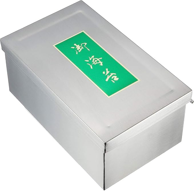 TIKUSAN Japanese Seaweed Container Sushi Nori Can Made in Japan Stainless Steel (Hinge)