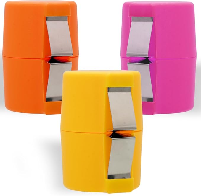 Egg Cracker Tool | Easy Shell Egg Opener | Handheld Egg Seperator Tool | Perfect for Baking, Scrambled Eggs & Omelets – No Mess, No Shell Pieces (Yellow/Pink/Orange - 3 Pack)