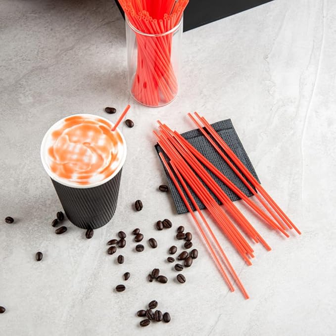 Restaurantware Restpresso 7 Inch Cocktail Stirrers 5000 Disposable Coffee Stirring Rods - Premium Odorless Red Plastic Stirrers For Coffee For Hot And Cold Drinks For Bars Or Offices