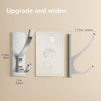 Self Adhesive Coat Hooks for Hanging: Heavy Duty Stainless Wall Hook for Towel, Backpack, Hat, Sturdy Metal Hanger for Bathroom, Bedroom, Door, Brushed Nickel, 6-Pack